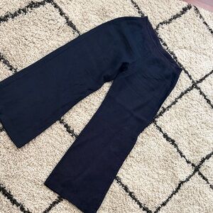 Saks Fifth Avenue Navy Linen Trousers Med